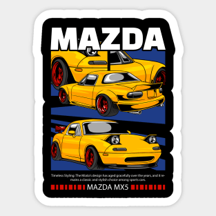 Yellow Miata Sticker